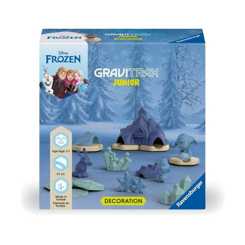 Ravensburger-Gravitrax Junior Set d'extension La Reine des Neiges-33 pieces-Circuit de billes a construire-Des 3 ans-23861