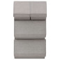 Boîtes de rangement empilables 4 pcs Tissu Gris