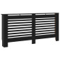 Cache radiateur noir 172x19x81,5 cm MDF