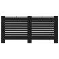 Cache radiateur noir 172x19x81,5 cm MDF