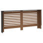 Cache radiateur noir 172x19x81,5 cm MDF