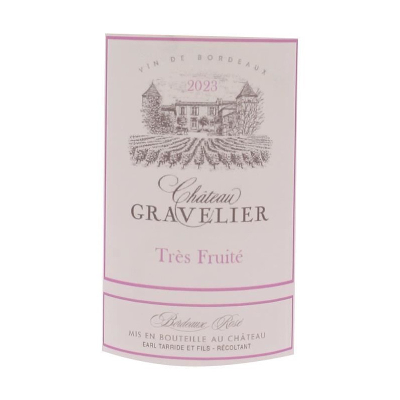 Château Gravelier 2023 Bordeaux - Vin rosé de Bordeaux