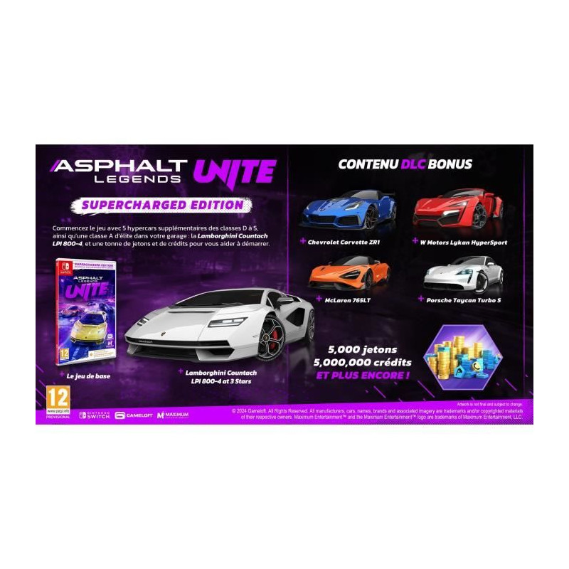 Asphalt Legends Unite - Jeu Nintendo Switch - Supercharged Edition