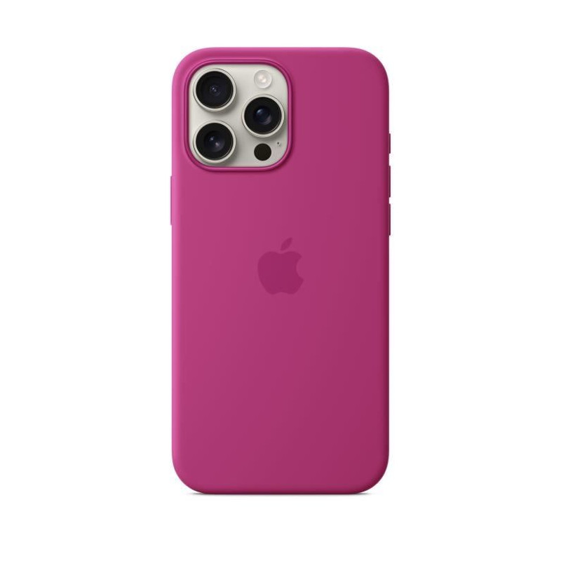 APPLE iPhone 16 Pro Max- Coque en silicone avec MagSafe - Fuchsia