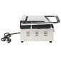 Grill rainuré pour panini 2200 W 43x30,5x20 cm 