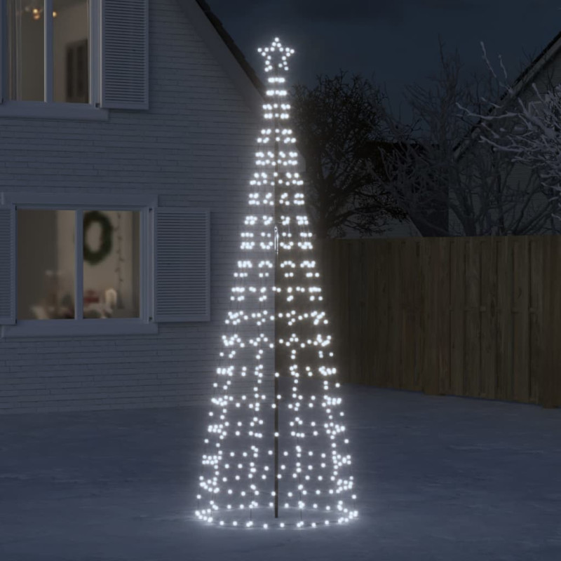 Arbre de Noël lumineux avec pointes 570 LED blanc froid 300 cm