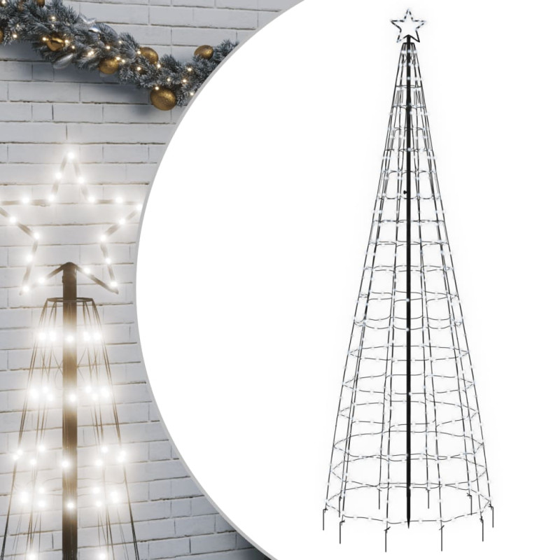 Arbre de Noël lumineux avec pointes 570 LED blanc froid 300 cm