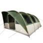 Tente de camping tunnel 5 personnes vert imperméable