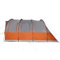 Tente de camping tunnel 5 personnes gris et orange imperméable