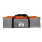 Tente de camping tunnel 5 personnes gris et orange imperméable