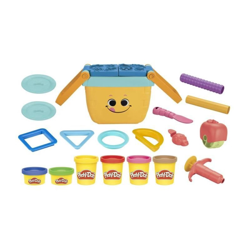 Jeu de pate a modeler Play-doh - F6916FF1 - , Pique-Nique des Formes, Jouets prescolaires de pate a Modeler