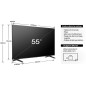 TV LED HISENSE 55A6N - 55 4K UHD - Dolby Vision - Smart TV - 3xHDMI - Bords ultra fins