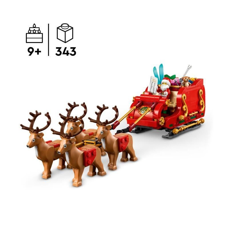 LEGO 40499 Le traîneau du Pere Noël - Set de construction pour enfants des 9 ans