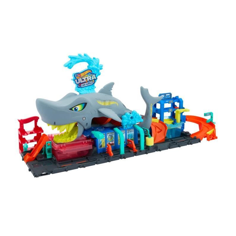 Hot Wheels City-Station de Lavage Requin-Coffret voiture Color Reveal HTN82