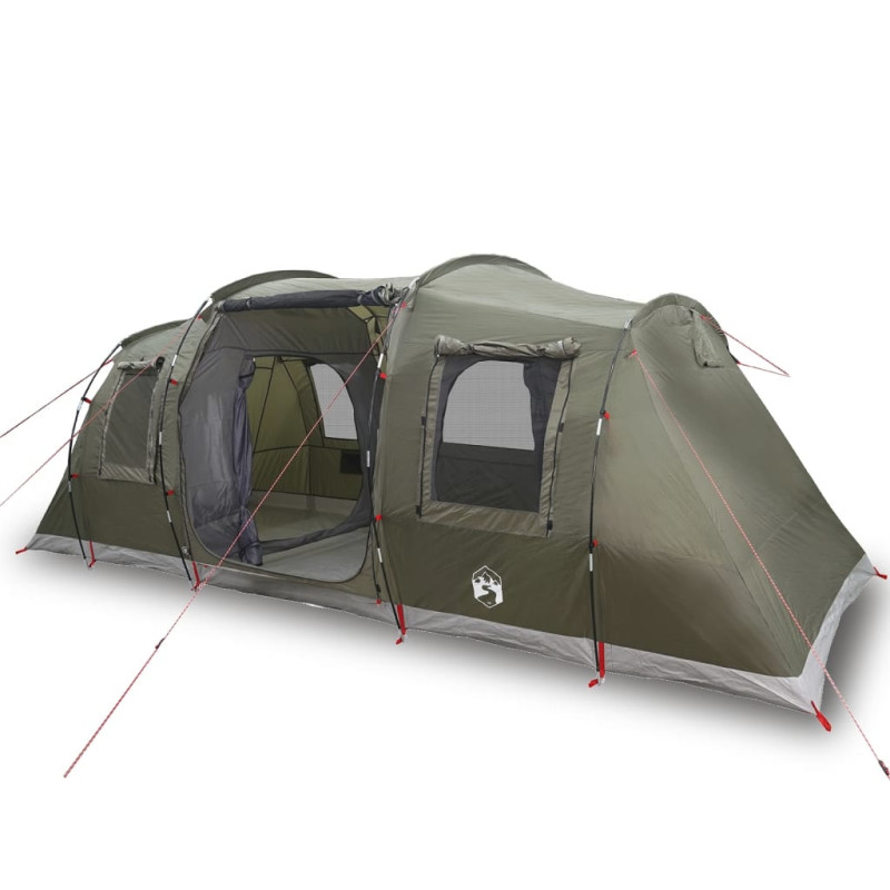 Tente de camping tunnel 4 personnes vert olive imperméable