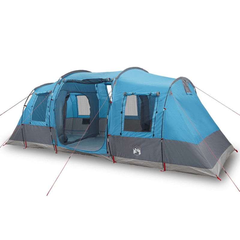 Tente de camping tunnel 4 personnes bleu imperméable