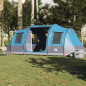 Tente de camping tunnel 4 personnes bleu imperméable