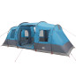 Tente de camping tunnel 4 personnes bleu imperméable