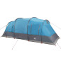 Tente de camping tunnel 4 personnes bleu imperméable