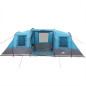 Tente de camping tunnel 4 personnes bleu imperméable