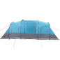 Tente de camping tunnel 4 personnes bleu imperméable