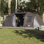 Tente de camping tunnel 4 personnes marron imperméable