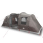 Tente de camping tunnel 4 personnes marron imperméable