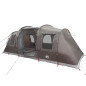 Tente de camping tunnel 4 personnes marron imperméable