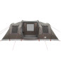 Tente de camping tunnel 4 personnes marron imperméable