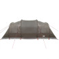 Tente de camping tunnel 4 personnes marron imperméable