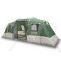 Tente de camping tunnel 4 personnes vert imperméable