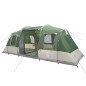 Tente de camping tunnel 4 personnes vert imperméable