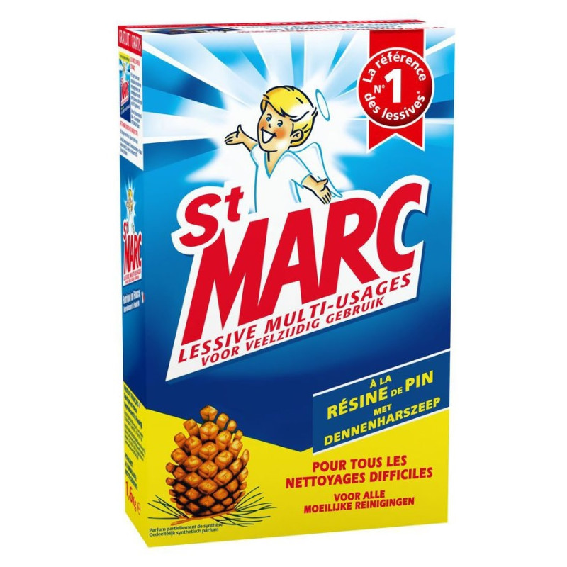 Lessive St Marc pour gros nettoyage en boîte de 1600 g 514813