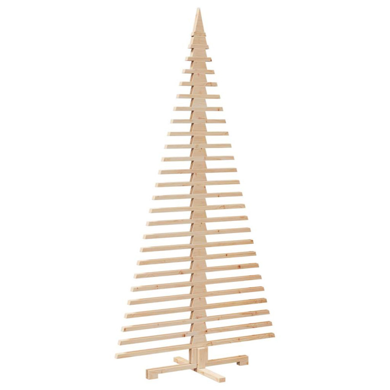 Arbre de Noël en bois pour décoration 210 cm bois massif de pin