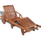 Chaise longue bois d acacia solide