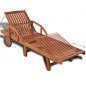 Chaise longue bois d acacia solide