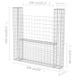 Panier de gabion en forme de U Acier galvanisé 160x20x150 cm