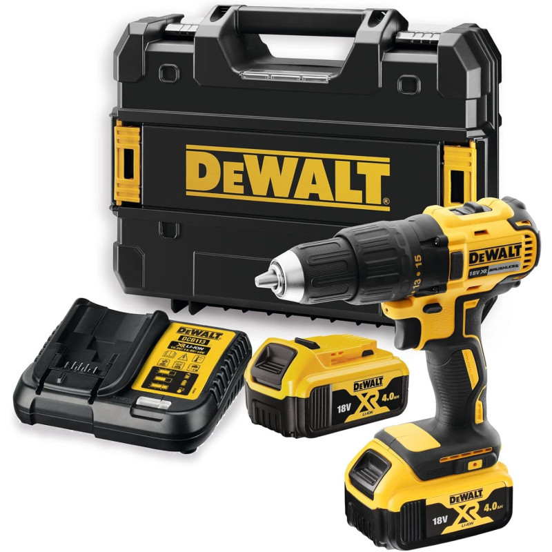 Perceuse visseuse 18 V XR + 2 batteries 4 Ah + chargeur + coffret DEWALT DCD777M2T QW