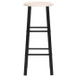 Tabourets de bar lot de 2 noir MDF