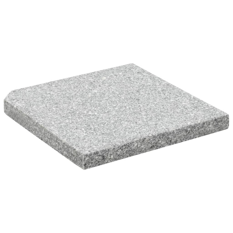 Plaque de poids carrée pour parasol Granit 25 kg Gris 