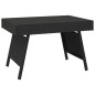 Table d appoint pliable noir 60x40x38 cm résine tressée