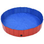 Piscine pliable pour chiens Rouge 160x30 cm PVC