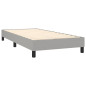 Cadre de lit sans matelas gris clair 100x200 cm tissu