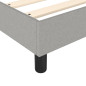 Cadre de lit sans matelas gris clair 100x200 cm tissu