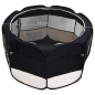 Parc pliable pour chien avec sac de transport Noir 145x145x61cm