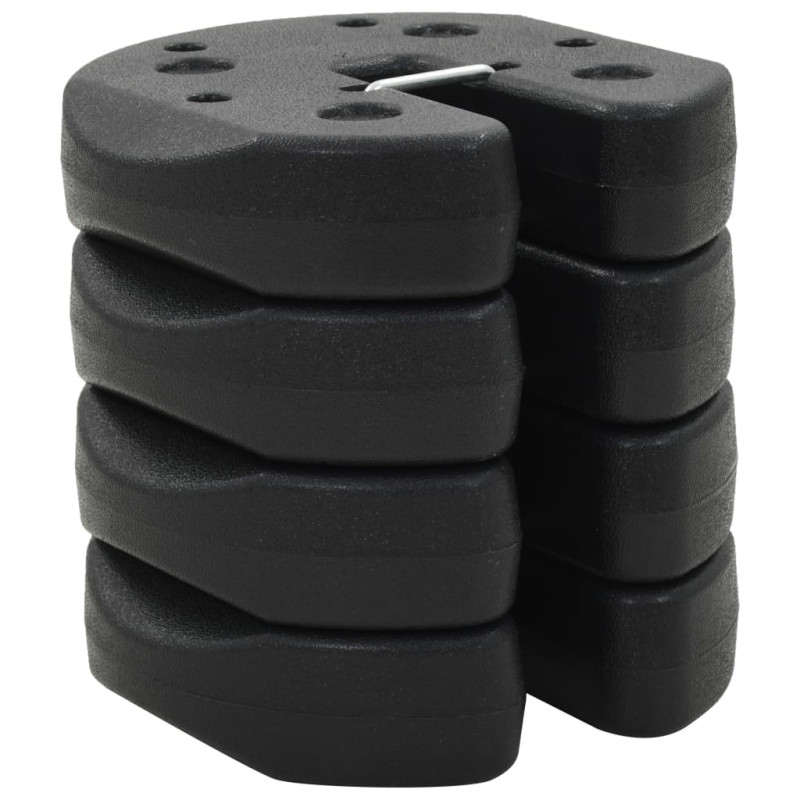 Poids pour belvédère 4 pcs Noir 220x50 mm Béton