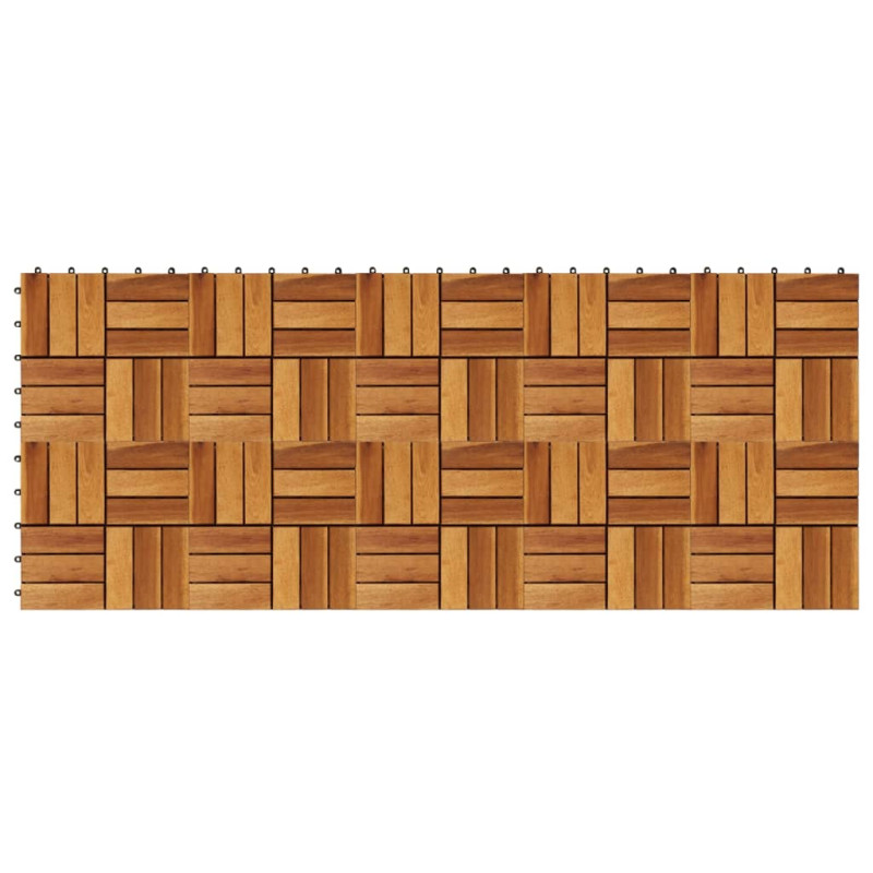 Carreaux de terrasse 30x30 cm 10 pcs Acacia