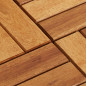 Carreaux de terrasse 30x30 cm 10 pcs Acacia