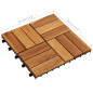 Carreaux de terrasse 30x30 cm 10 pcs Acacia