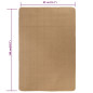 Tapis en jute avec support en latex 80x160 cm Naturel